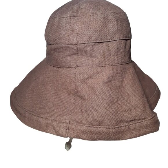Scala Collezione Garden Hat Camping Beach Leisure Brown Canvas Adult M Unisex - Picture 9 of 12